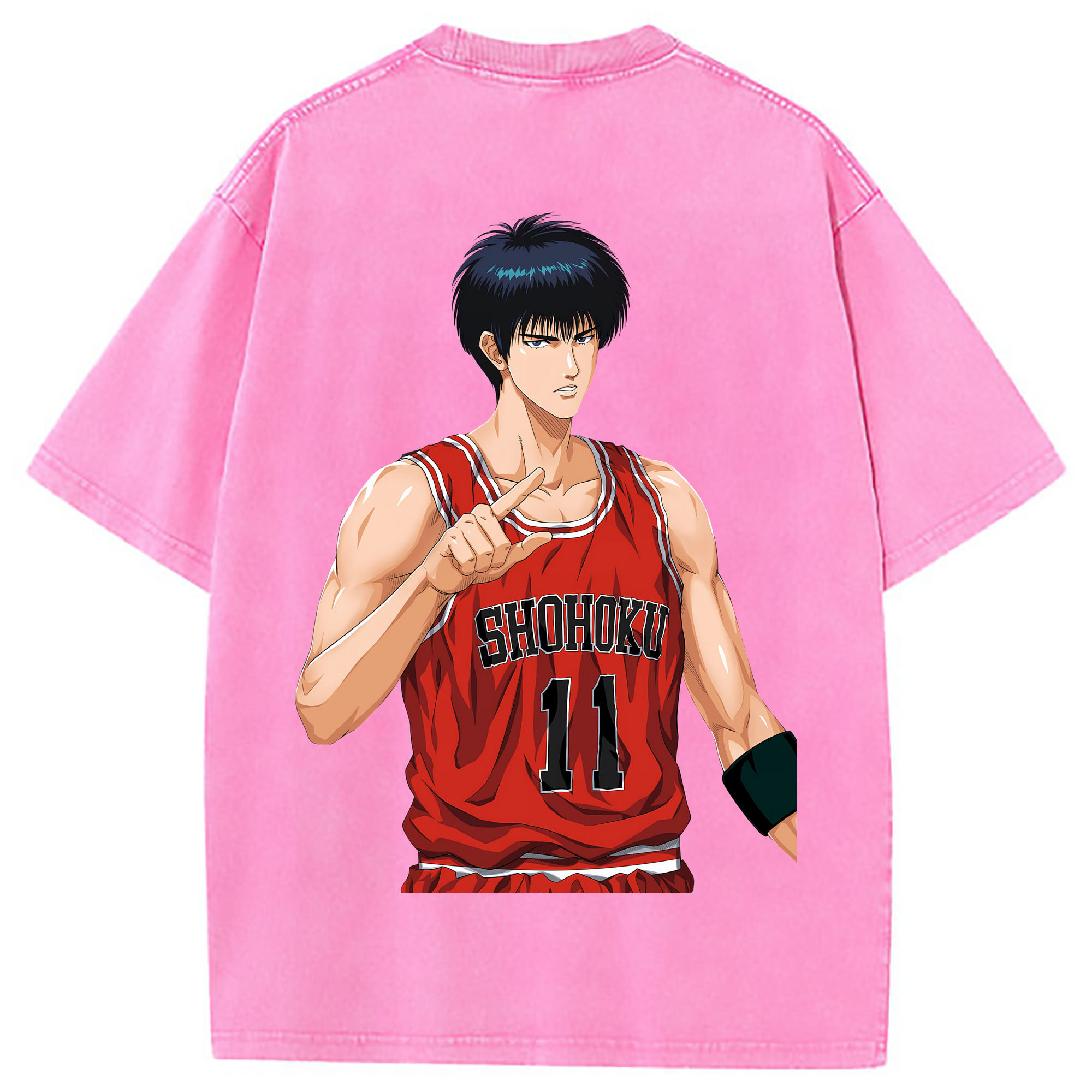 （画像用） SLAM DUNK／スラムダンク 綿100% ヴィンテージ風 半袖Tシャツ（背面プリント）
